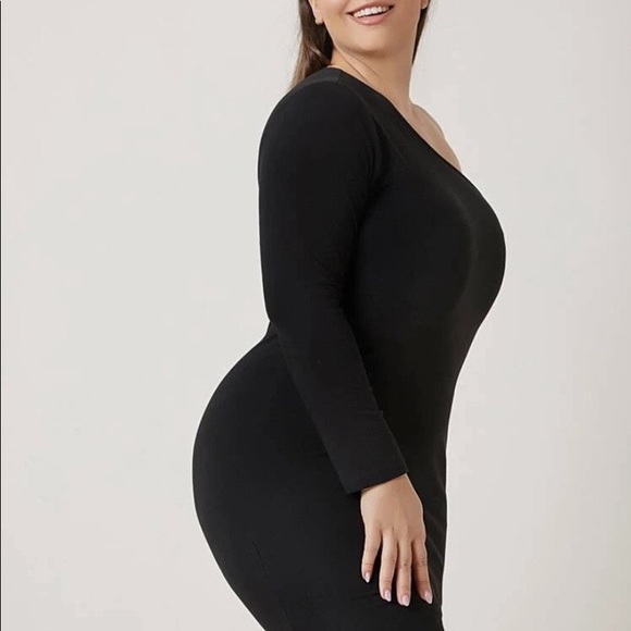 “CHECK IT” ONE SHOULDER DRESS - Picture 4 of 4